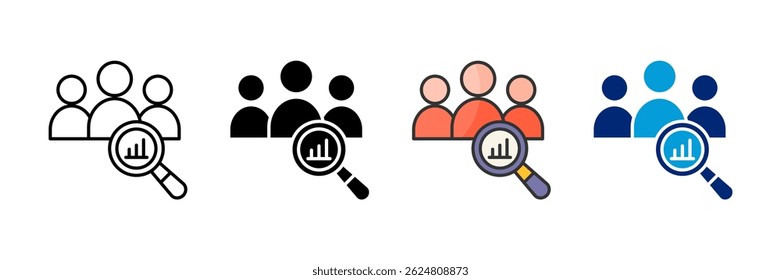 Customer Analytics Icon Set Multiple Style Collection