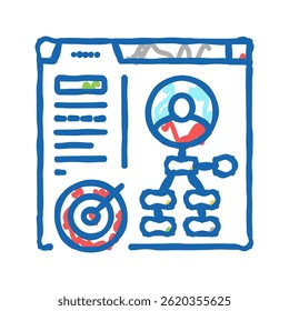 customer analytics report doodle icon sketch vector. customer analytics report sign. isolated symbol illustration