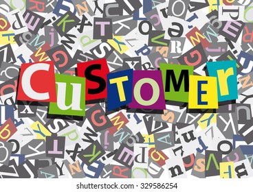 customer, anonymous message in flat design