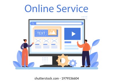 Customer approval online service or platform. Marketing program development for client retention and loyalty. Flat vector illustration