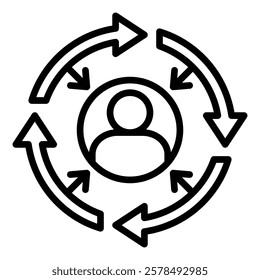 Customer Assessment Outline Icon Simple Vector for Design