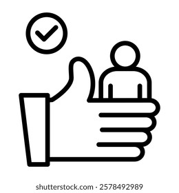 Customer Assessment Outline Icon Simple Vector for Design