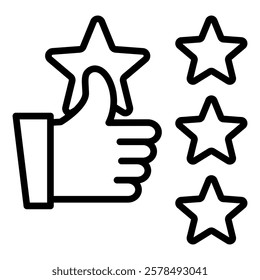 Customer Assessment Outline Icon Simple Vector for Design