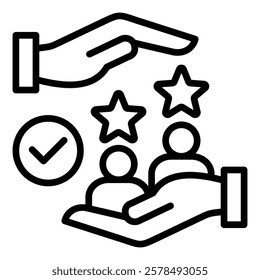 Customer Assessment Outline Icon Simple Vector for Design