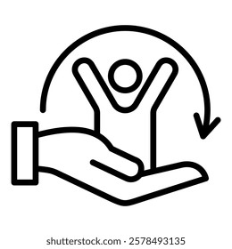 Customer Assessment Outline Icon Simple Vector for Design