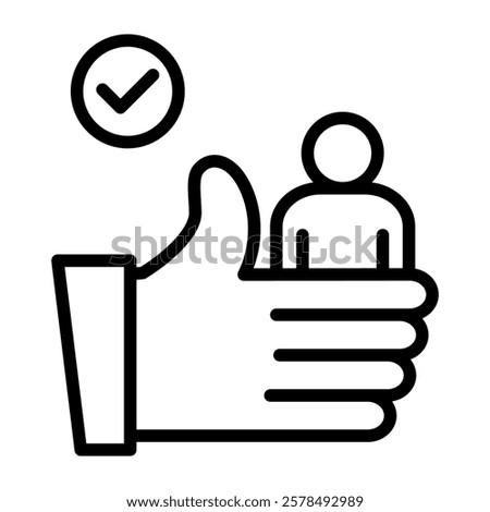 Customer Assessment Outline Icon Simple Vector for Design