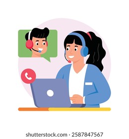 Customer Assistance   Concepts Style illustrations. EPS 10 File stock illustration