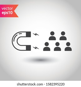 Customer Attracting Vector Icon. Customer Attracting Flat Sign Design. EPS 10 Pictogram Symbol