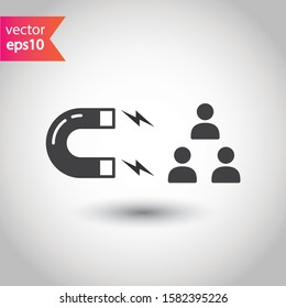 Customer Attracting Vector Icon. Customer Attracting Flat Sign Design. EPS 10 Pictogram Symbol