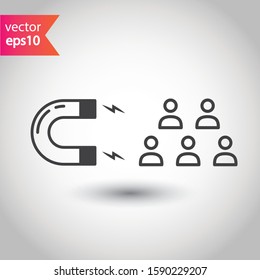 Customer Attracting Vector Icon. Customer Attracting Flat Sign Design. EPS 10 Pictogram Symbol