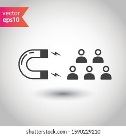 Customer Attracting Vector Icon. Customer Attracting Flat Sign Design. EPS 10 Pictogram Symbol