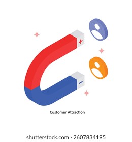 Customer Attraction Concept isometric Style Illustrations. Eps 10 File 