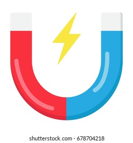Customer Attraction flat icon, business and magnet, vector graphics, a colorful solid pattern on a white background, eps 10.