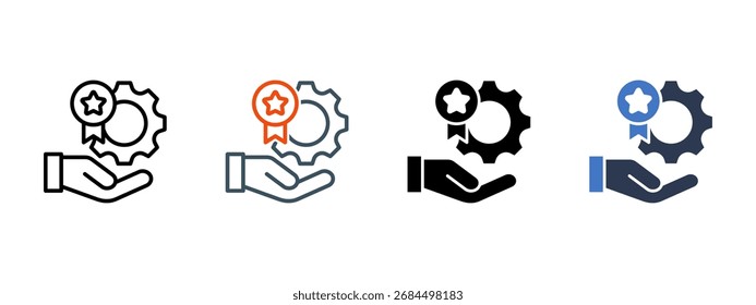 Cliente Atracción Ilustración vectorial de estilo de icono múltiple