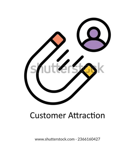 Customer Attraction vector Fill outline Icon Design illustration. Web store Symbol on White background EPS 10 File 