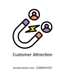 Customer Attraction vector  Filled outline Design illustration. Symbol on White background EPS 10 File