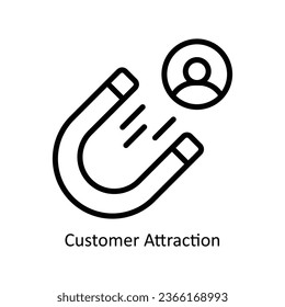 Customer Attraction vector  outline Icon Design illustration. Web store Symbol on White background EPS 10 File 