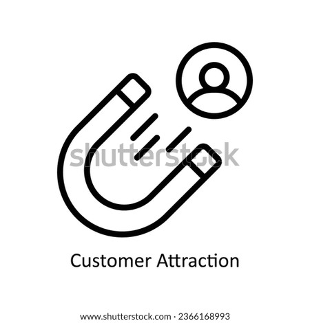Customer Attraction vector  outline Icon Design illustration. Web store Symbol on White background EPS 10 File 