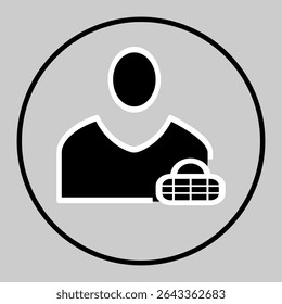 Customer avatar icon with globe for global user.