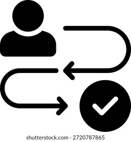 vetor de ilustração do ícone de glifo de comportamento do cliente