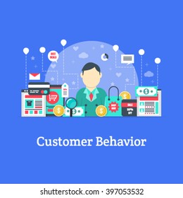 Customer Behavior - Marketing Vector