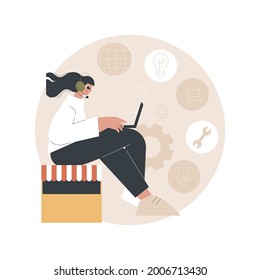 Ilustración vectorial de concepto abstracto de atención al cliente. Alcance de clientes, servicio personalizado, experiencia en atención al cliente, estándares de comunicación corporativa, metáfora abstracta de soporte técnico en línea.