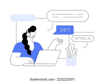 Customer care abstract concept vector illustration. Client outreach, personalized service, customer care experience, corporate communication standard, online tech support abstract metaphor.