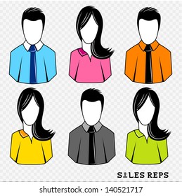 Customer Care Advisors, vector avatars.