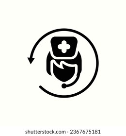 customer care black icon, isolated hospital icon in light background, perfect for website, blog, logo, graphic design, social media, UI, mobile app