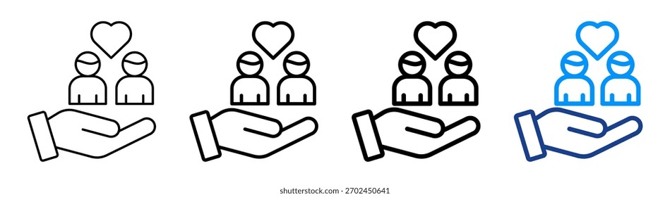 Customer Care Icon Different Outline Collection Set