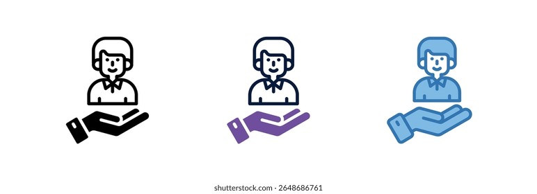Elemento del icono del cuidado del Cliente para el diseño