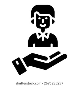 Elemento del icono del cuidado del Cliente para el diseño