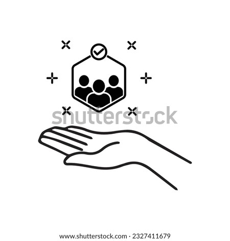 customer care icon like business relationship. concept of individual people choice or good feedback and team narrow control or search talent.