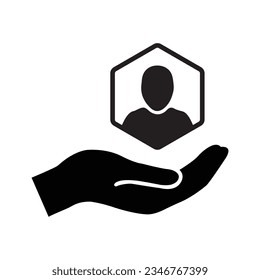Customer care icon. Customer Retention Patient assistance icon. Service support. Safety pictogram. Icon, care, customer, retention, patient, client, help, consumer, vector, audience, service