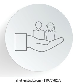 Customer care icon. Customer Retention Vector Icon. Patient assistance icon