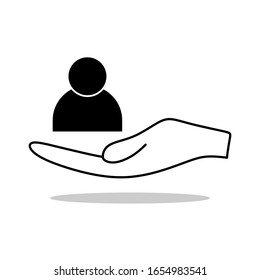 Customer care icon, Customer Retention Vector Icon