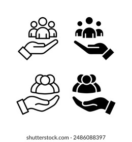 Kunde Care Icon Set Farbe editierbar
