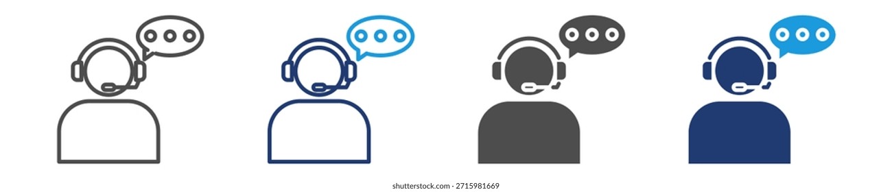 customer care icon set multiple icon