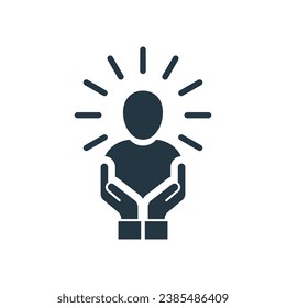 icono de atención al cliente. Ilustración de elemento simple. diseño de símbolos de concepto de atención al cliente. Se puede usar para web y móvil.