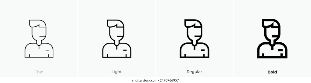 customer care icon. Thin, Light Regular And Bold style design isolated on white background