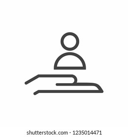 Customer care icon in trendy flat style on white background. Vector