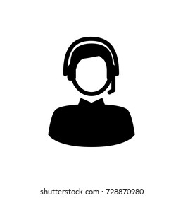 customer care icon vector isolated on white background