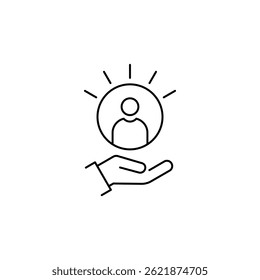 Customer Care Icon. Customer Care Vector Icon in line style design. Customer Care Symbol. Vector illustration.
