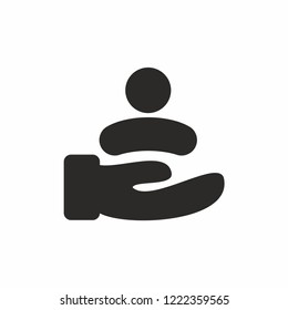 Customer care icon vector. Patient assistance sign