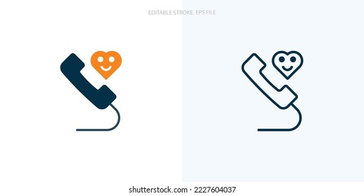 customer care icon for your website, logo, app, UI, product print. customer care concept flat Silhouette vector illustration icon. Editable stroke icons set. EPS file	