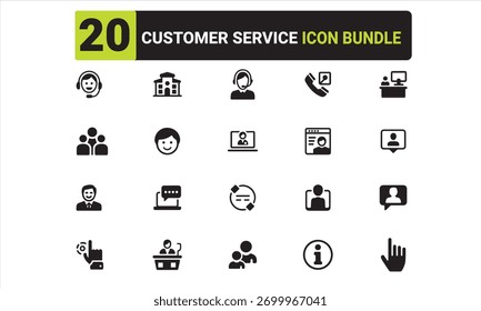 Conjunto de Paquete de Colección de iconos de cuidado Cliente