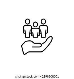 Customer care line icon. Simple element illustration. Customer care concept outline symbol design.