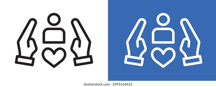 Logotipo de cuidado Cliente conjunto de signos contorno de Vector