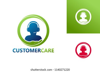 Customer care Logo Template Design Vector, Emblem, Design Concept, Creative Symbol, Icon