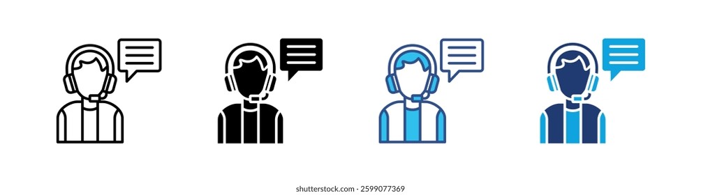 Customer Care Multi Style Icon Set Vector